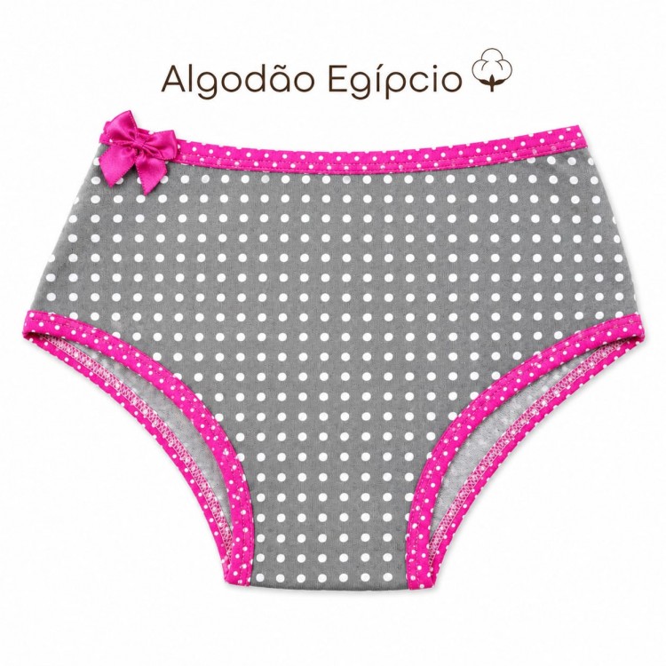 Calcinha Baby Silk Poa  em Algodão Egípcio