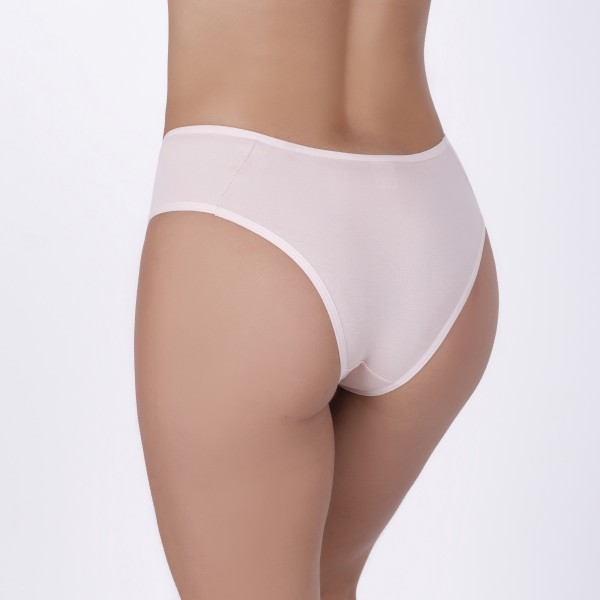 Calcinha  Algodão Egípcio Nude Detalhe Renda Frontal