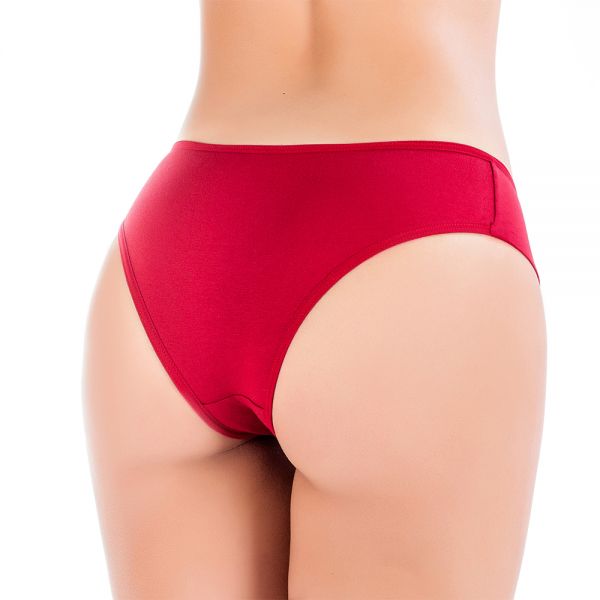 Tanga Dupla Renda Rubi em Algodão Egípcio